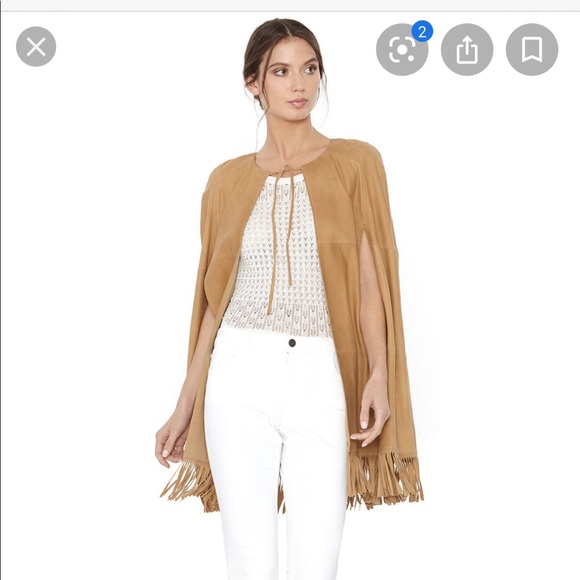 Alice + Olivia Jackets & Blazers - Alice + Olivia Lyn Suede Cape. Worn once. Size M